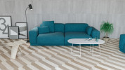 Love Affairs Contempo Walnut Crayon 4x24, Contempo Natural Crayon 4x24, and Concrete Ash Grey Strip 4x20