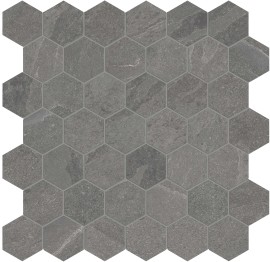 Niles Dark Grey 2″ Hex Mosaics
