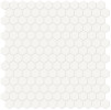Nantucket White 1″ Hexagon Mosaic Matte