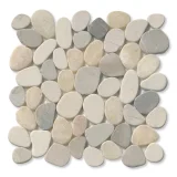 Pebble Sea Salt 12×12 Level Pebble Mosaic Honed