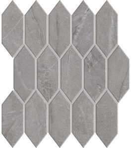 Ami Gray 2×5 Picket Mosaic Satin