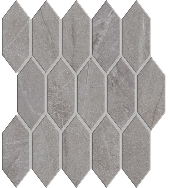 Ami Gray 2×5 Picket Mosaic Satin
