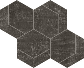 Fray Metal Black 6×7 Hexmark Mosaic