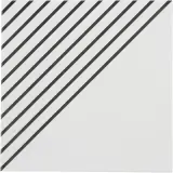 Pop Culture Black And White 8×8 Half-Line Decorative Tile