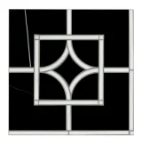 Olynthos Nero Marquina And Thassos Standard 12×12 Caberet Medium Mosaic