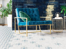 Eden Blue 2x6, Blue 5-1/2x6 Hexagon Deco and White 5-1/2x6 Hexagon