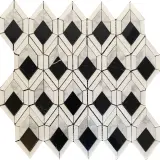 Hera Black 12×12 Peacock Mosaic