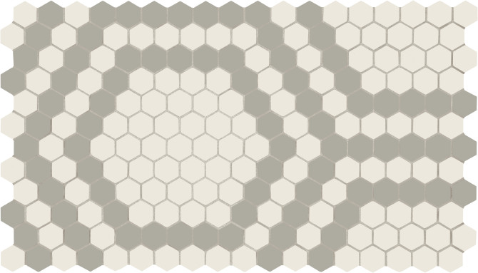 Unglazed Mosaics – Porcelain Honeycomb Light 1″ Hexagon Mosaic