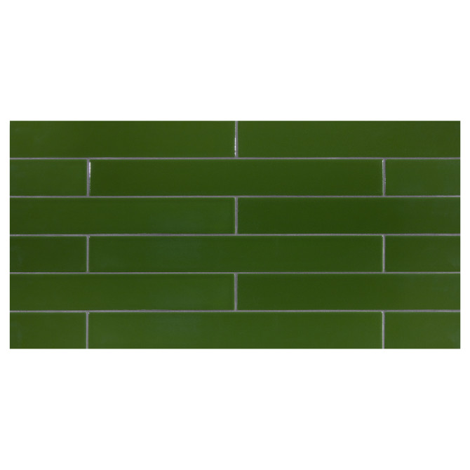 TrueTones Ceramics Lauren Green Crackle 2×16 Field Tile Crackle
