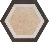 Tuscany Ivory 9×10 Modern Hexagon Decorative Tile Matte