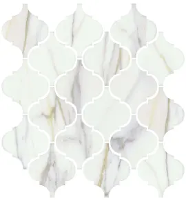 Mythique Marble Calacatta Venecia 11×12 Arabesque Mosaic Matte