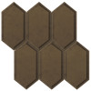 Obsidian Antique Bronze 11×12 Hexagon Mosaic Beveled