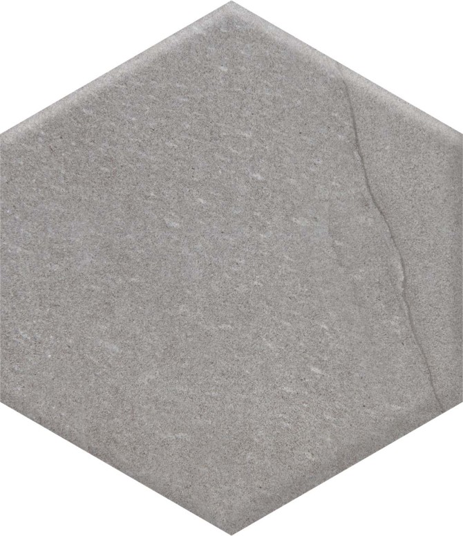 Ami Gray 8″ Hexagon Field Tile Matte