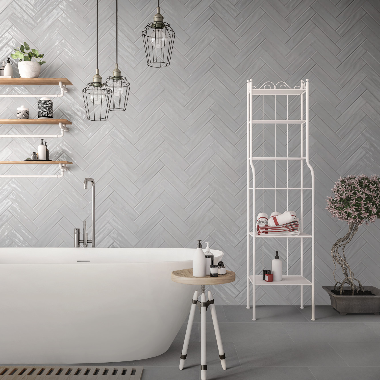 Urban Living Wisdom Grey 3x12 and Titanium Matte 12x24