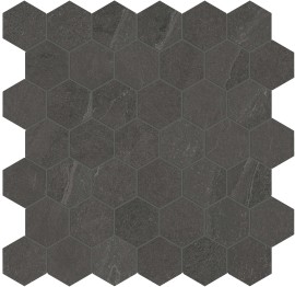Niles Black 2″ Hex Mosaics