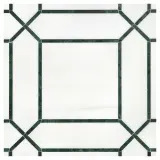 Specialty Mosaic Collection Bianco Dolomiti Select And Dutchess Green 9×9 Pickets Mosaic Honed