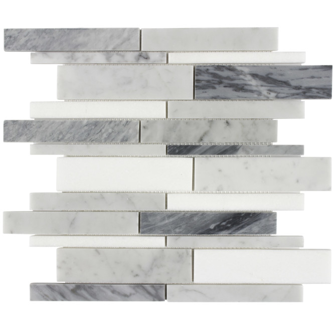 Corniche Stack Blend 12×14 Stack Mosaic Polished