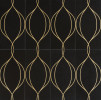 Ellington Ebony & Brass 6×13 Swing Decorative Tile Honed