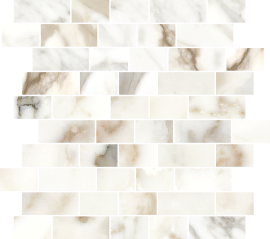 Luce Grey 13×15 Brick Mosaic Mix Rectified