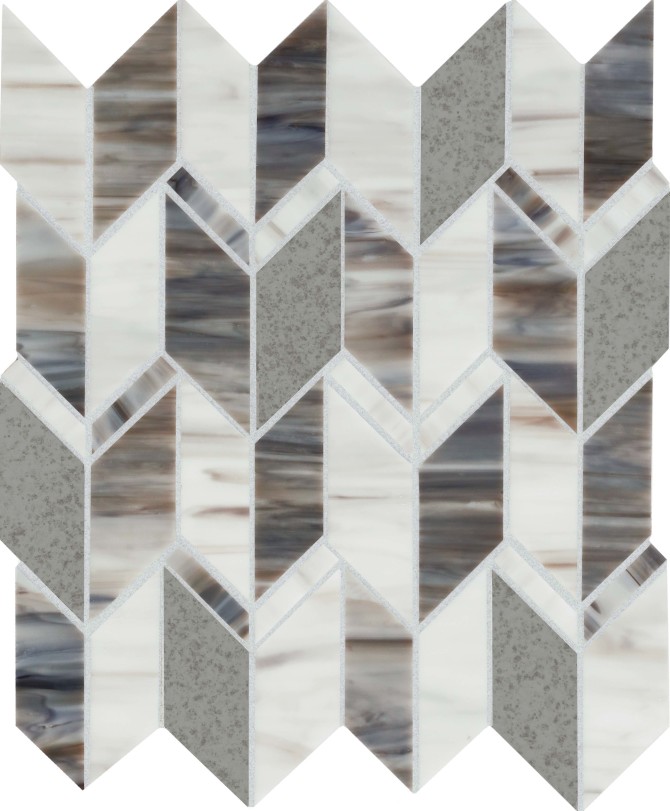 Stone Theory Gem 14×12 Arrow Mosaic Glossy