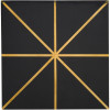 Ellington Ebony & Brass 12×12 Carlyle Decorative Tiel Honed