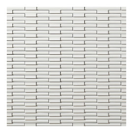 Rhythmic II White 12×12 Mosaic