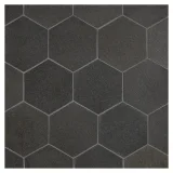 Basic Mosaic Collection Basalto Scuro Select 3-1/2″ Hexagon Mosaic Honed