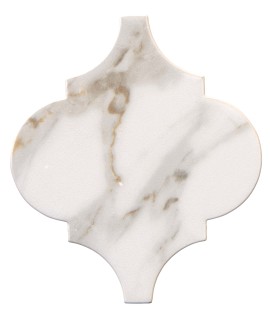Ami Ivory 6″ Arabesque Decorative Tile Matte Rectified