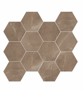 Luxury Amani Bronze 3×3 Hexagon Mosaic rectified