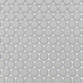 6th Avenue Pale Sky 11×12 Penny Round Mosaic Gloss
