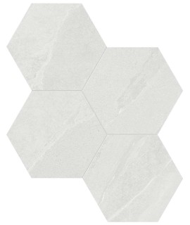 Niles Light Grey 6″ Hex Mosaics