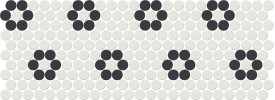 Unglazed Mosaics – Porcelain Rosette 1″ Penny Round Mosaic