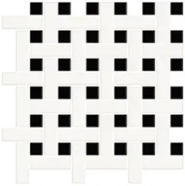 Color Story Mosaics Matte Designer White & Matte Black 1×3 Basketweave Mosaic Matte Color Story Mosaics Matte Designer White & Matte Black 1×3 Basketweave Mosaic Matte