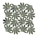 Olynthos Teos Green And Thassos Standard 11×11 Flamenco Mosaic