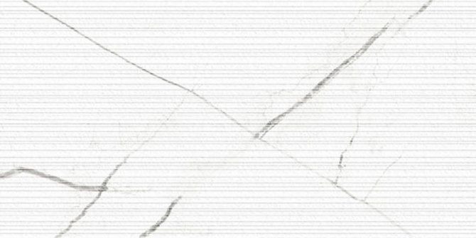 Beyond Calacatta Classic White 12×24 3D Etch Decorative Tile Matte Rectified