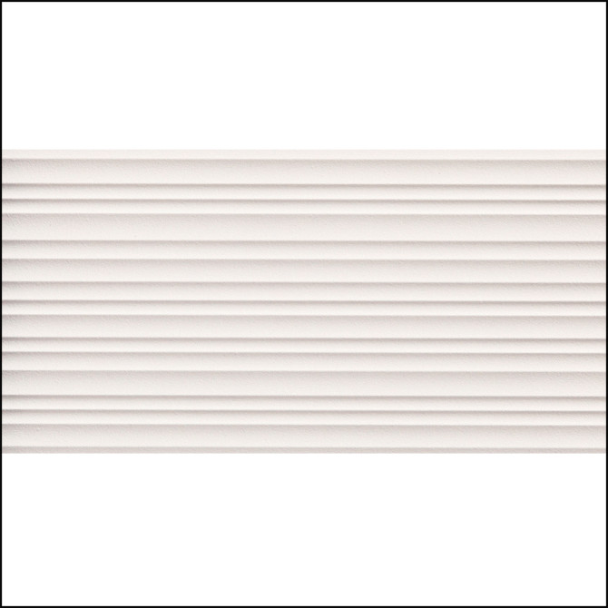 Ecocarat Granas Vague White 6×12 Relief A Decorative Tile