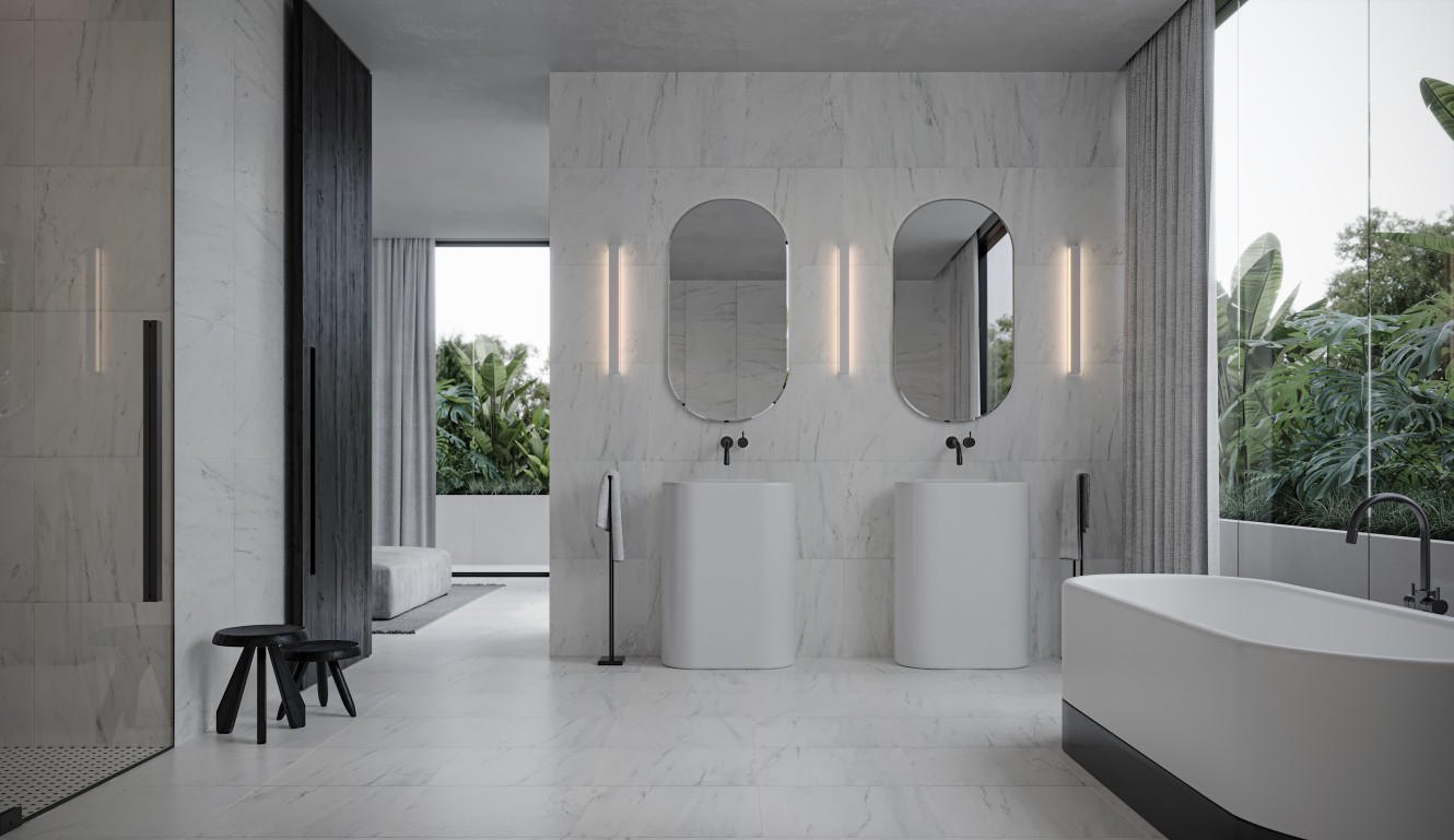 Bianco Venatino 12x24 Honed
