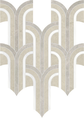 Waterjet Stone Mosaics Clay 11×12 Florence Mosaic Honed