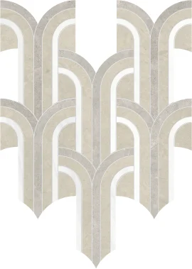 Waterjet Stone Mosaics Clay 11×12 Florence Mosaic Honed