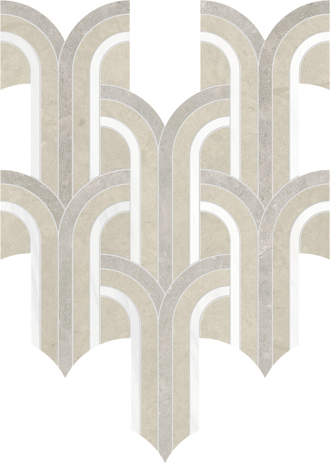 Waterjet Stone Mosaics Clay 11×12 Florence Mosaic Honed