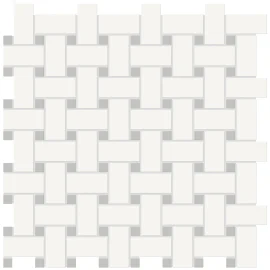 Nantucket Medium Gray 12×12 Basketweave Mosaic Matte
