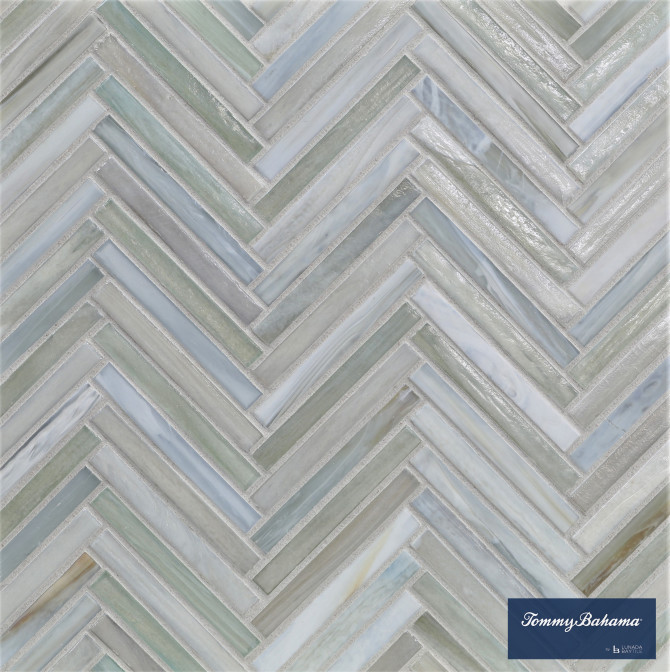Tommy Bahama Cayo Coco 1/2×4 Zig & Zag Mosaic