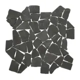 Mosaic Series Black Basalt 18×18 Large Random Mosaic Tumbled Mosaic Series Black Basalt 18×18 Large Random Mosaic Tumbled