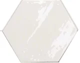 Zellige Hexa White 4×5 Hexagon Field Tile Glossy