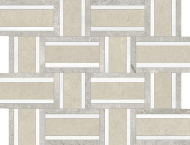 Waterjet Stone Mosaics Clay 12×15 Cesto Mosaic Honed