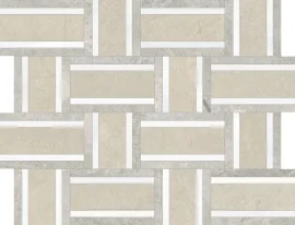 Waterjet Stone Mosaics Clay 12×15 Cesto Mosaic Honed