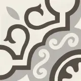 D_Segni Chalk/Midnight/Shadow/Smoke Blend 8×8 Parisian Decorative Tile Matte