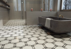 Cafe White and Taupe French Bistro Mosaic