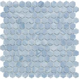 Shimmer Tide 1″ Sea Hexagon Mosaic Textured
