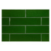 TrueTones Ceramics Lauren Green Crackle 2×8 Zelli Field Tile Crackle